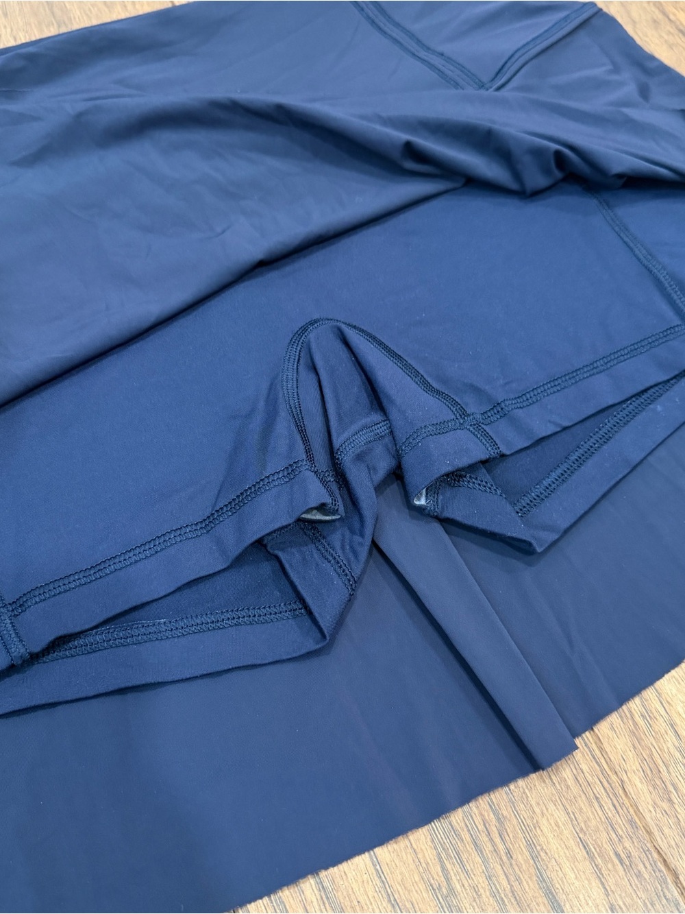 lululemon athletica navy blue lost in pace high waisted flare skirt skort 10 Tal - Picture 2 of 10